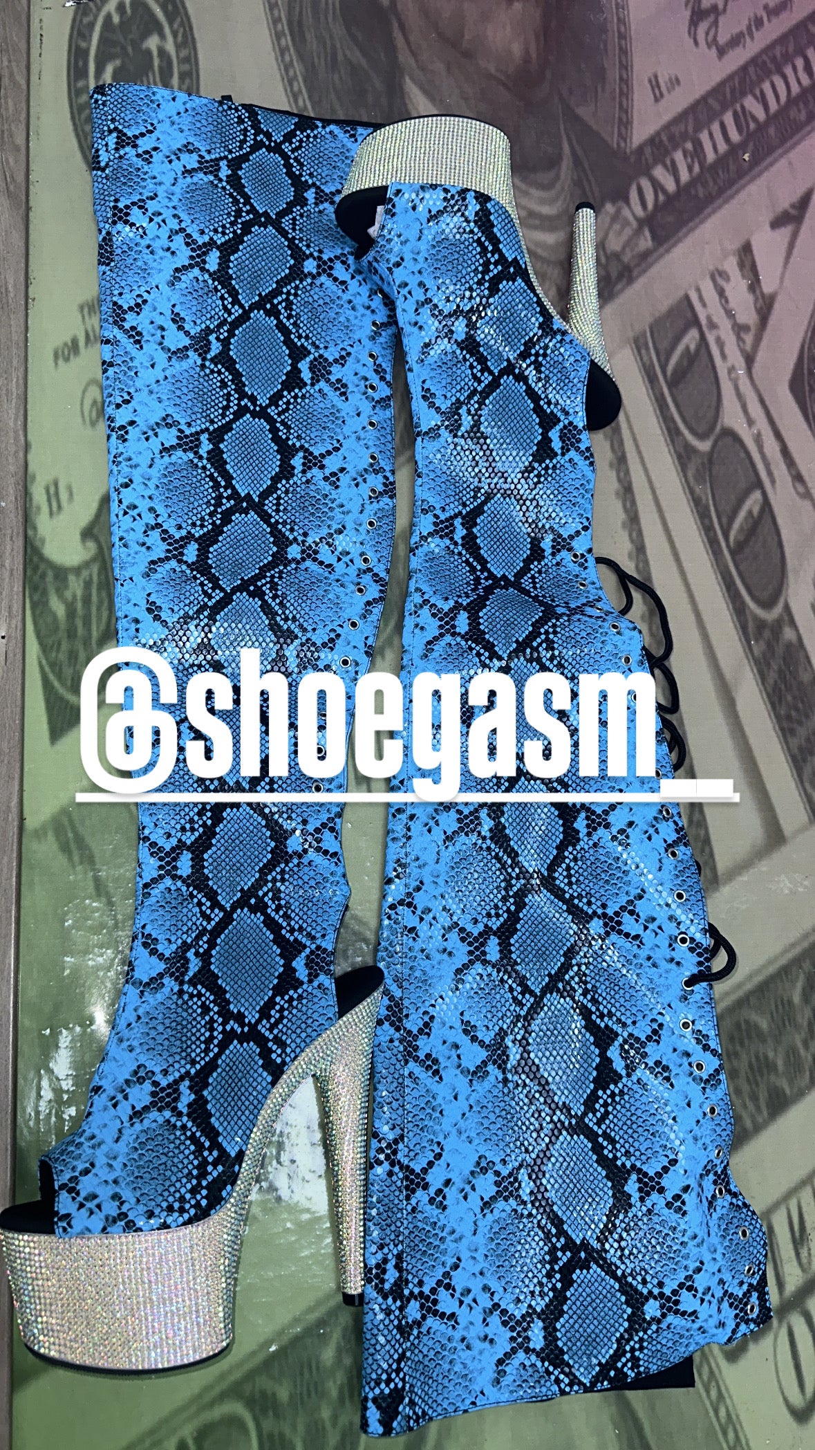 Custom Blue Snake Skin