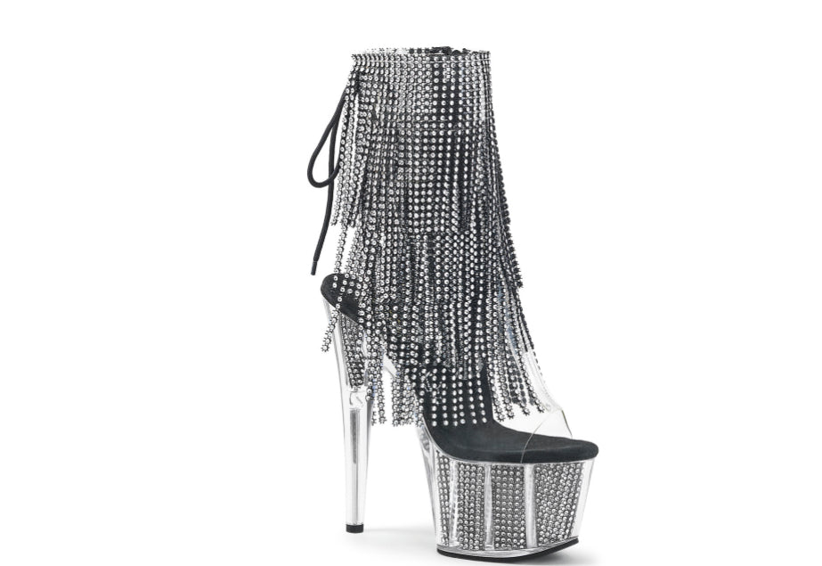 Black Tassel stone Shoe