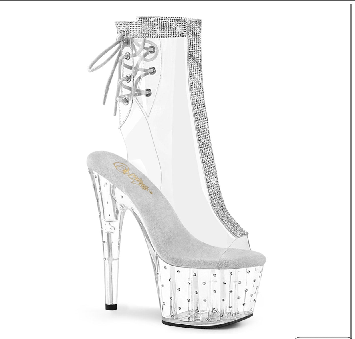 Silver Clear Heel