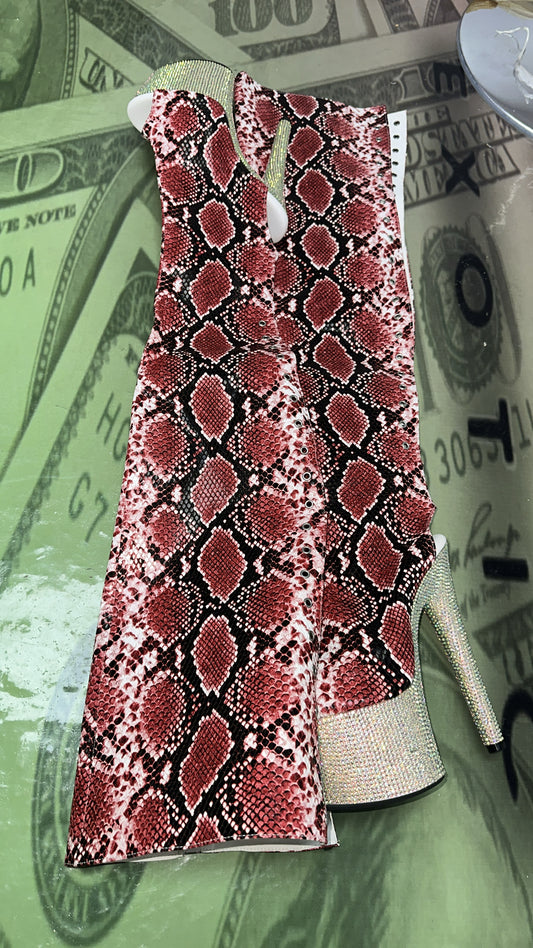 Custom Red Snake Skin